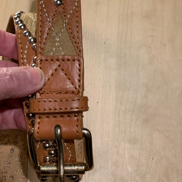 Studded Leather Belt -MED - Picture 2 of 4